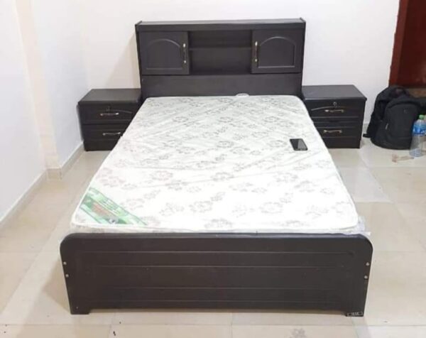 Double bed with side tables